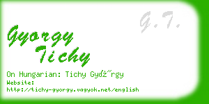 gyorgy tichy business card